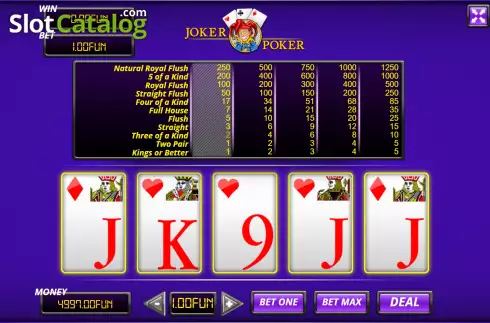 Οθόνη5. Joker Poker (Urgent Games) Κουλοχέρης 