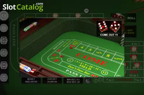 Οθόνη5. Craps (Urgent Games) Κουλοχέρης 