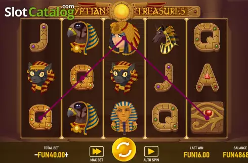 Οθόνη4. Egyptian Treasures (Urgent Games) Κουλοχέρης