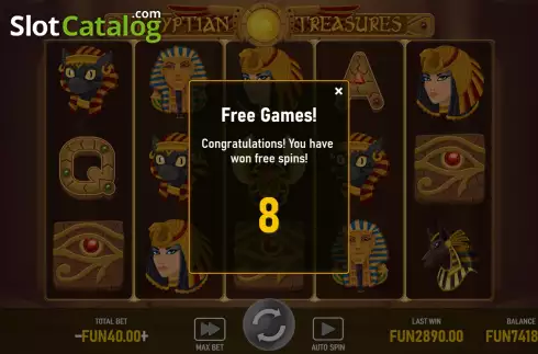 Οθόνη5. Egyptian Treasures (Urgent Games) Κουλοχέρης