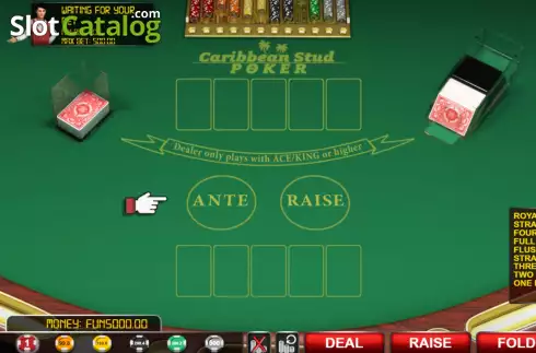 Οθόνη2. Caribbean Stud Poker (Urgent Games) Κουλοχέρης