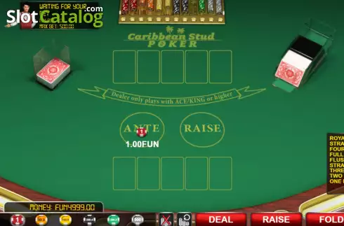 Οθόνη3. Caribbean Stud Poker (Urgent Games) Κουλοχέρης