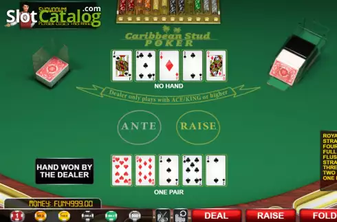 Οθόνη5. Caribbean Stud Poker (Urgent Games) Κουλοχέρης