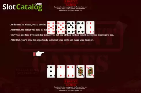 Οθόνη9. Caribbean Stud Poker (Urgent Games) Κουλοχέρης