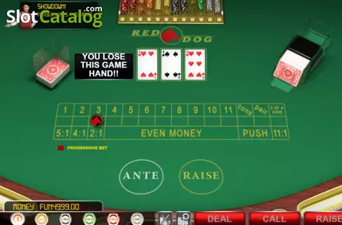 Οθόνη5. Red Dog Poker Κουλοχέρης