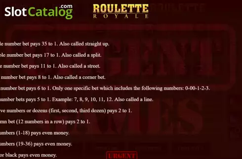 Οθόνη9. European Roulette (Urgent Games) Κουλοχέρης