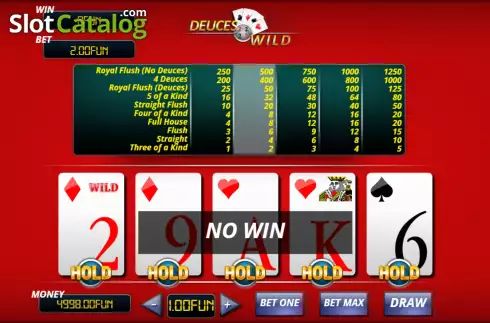 Οθόνη5. Deuces Wild (Urgent Games) Κουλοχέρης
