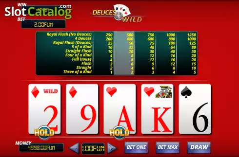 Οθόνη4. Deuces Wild (Urgent Games) Κουλοχέρης
