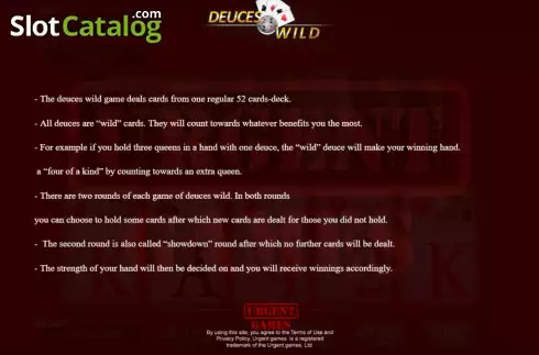 Οθόνη9. Deuces Wild (Urgent Games) Κουλοχέρης