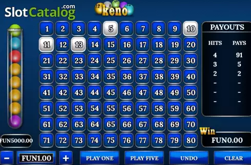 Οθόνη3. Keno (Urgent Games) Κουλοχέρης