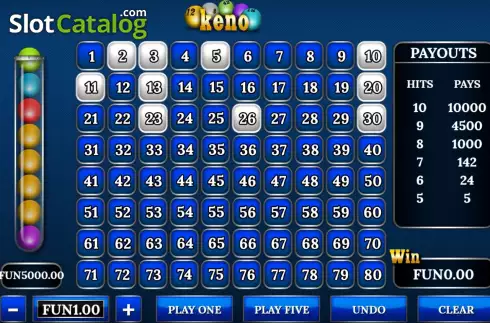 Οθόνη4. Keno (Urgent Games) Κουλοχέρης