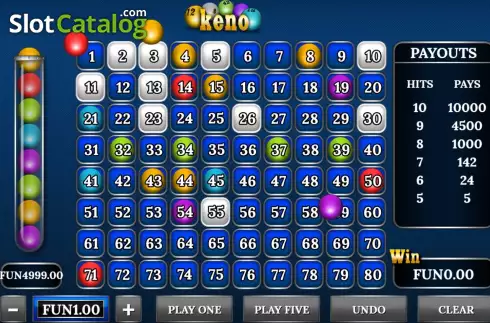 Οθόνη5. Keno (Urgent Games) Κουλοχέρης