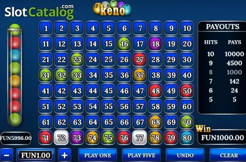 Οθόνη8. Keno (Urgent Games) Κουλοχέρης
