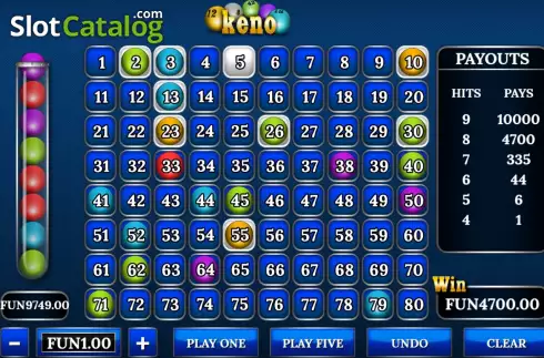 Οθόνη9. Keno (Urgent Games) Κουλοχέρης