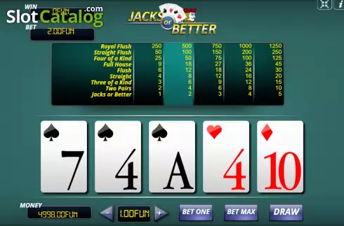 Οθόνη3. Jacks Or Better (Urgent Games) Κουλοχέρης