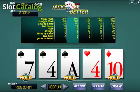 Οθόνη4. Jacks Or Better (Urgent Games) Κουλοχέρης