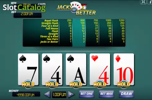 Οθόνη5. Jacks Or Better (Urgent Games) Κουλοχέρης
