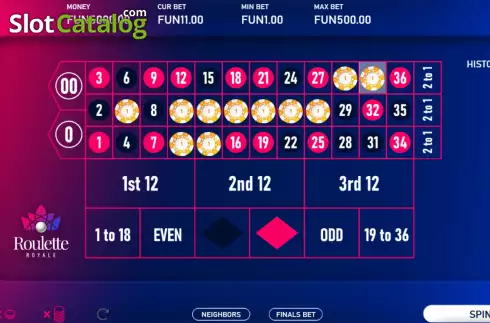 Οθόνη4. Roulette Royale American Κουλοχέρης