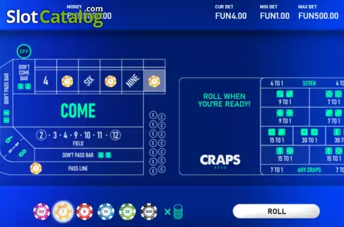 Οθόνη3. Craps Hexa Κουλοχέρης