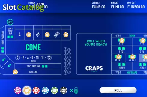 Οθόνη4. Craps Hexa Κουλοχέρης