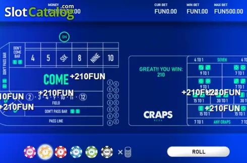 Οθόνη9. Craps Hexa Κουλοχέρης
