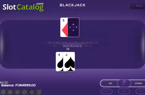 Οθόνη3. Blackjack Premium Single Deck Κουλοχέρης
