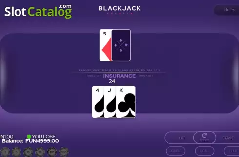 Οθόνη4. Blackjack Premium Single Deck Κουλοχέρης