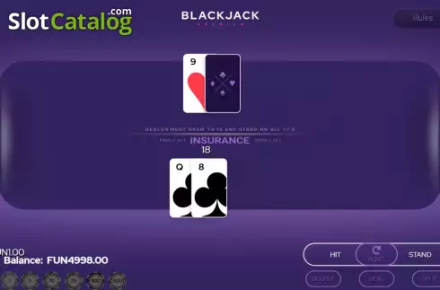 Οθόνη5. Blackjack Premium Single Deck Κουλοχέρης