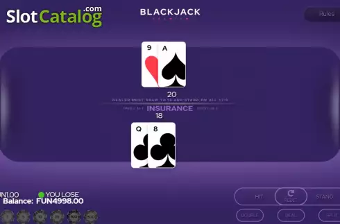 Οθόνη6. Blackjack Premium Single Deck Κουλοχέρης