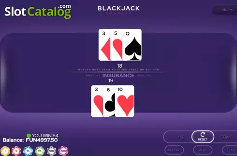 Οθόνη8. Blackjack Premium Single Deck Κουλοχέρης