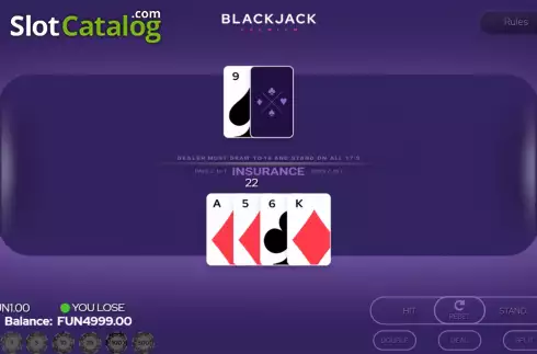 Οθόνη5. Blackjack Premium Double Deck Κουλοχέρης