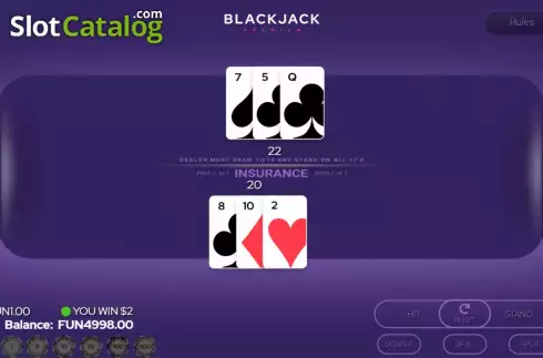 Οθόνη7. Blackjack Premium Double Deck Κουλοχέρης