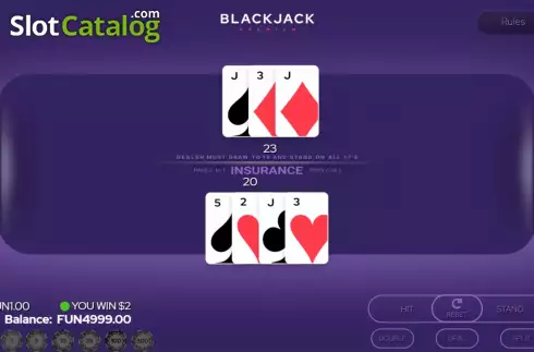 Οθόνη8. Blackjack Premium Double Deck Κουλοχέρης