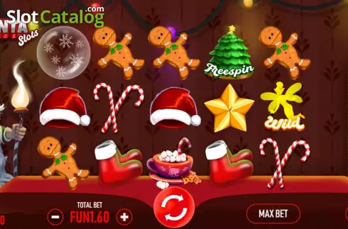 Οθόνη2. Santa Slots Κουλοχέρης