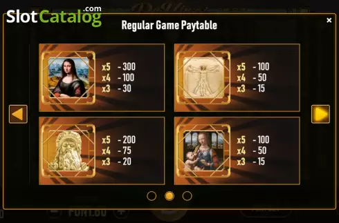 Οθόνη6. Da Vinci Slots Κουλοχέρης