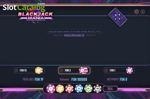 Οθόνη2. Blackjack Mania Κουλοχέρης
