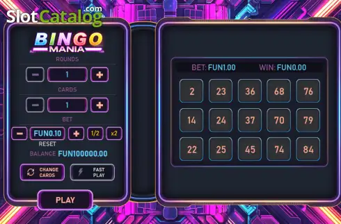 Οθόνη2. Bingo Mania (Urgent Games) Κουλοχέρης