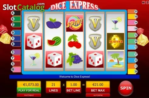 Οθόνη2. Dice Express Κουλοχέρης
