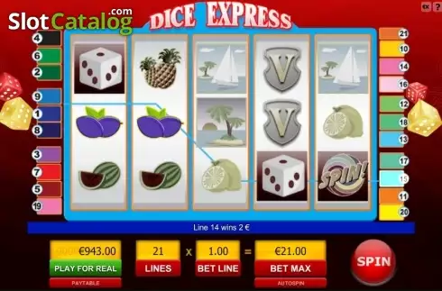 Οθόνη3. Dice Express Κουλοχέρης