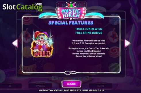 Οθόνη7. Mystic Joker (Vibra Gaming) Κουλοχέρης