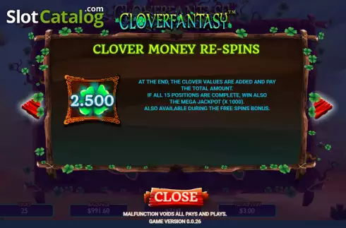 Οθόνη7. Clover Fantasy Κουλοχέρης