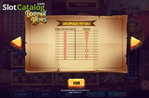 Οθόνη7. Egyptian Riches Gold Κουλοχέρης