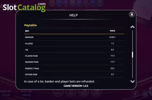 Οθόνη5. Baccarat (Vibra Gaming) Κουλοχέρης