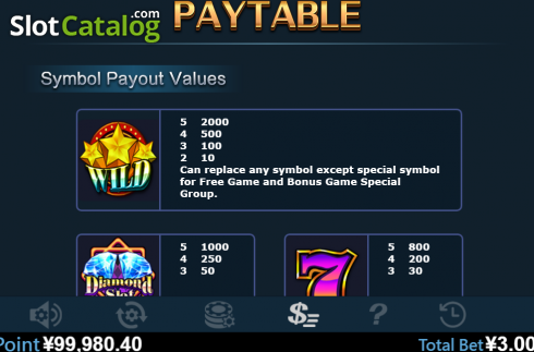 Οθόνη6. Diamond Slot Κουλοχέρης 