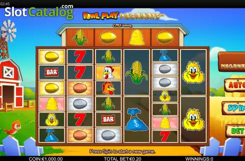 Οθόνη2. Fowl Play Megaways Κουλοχέρης