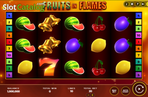 Οθόνη2. Fruits in Flames Κουλοχέρης