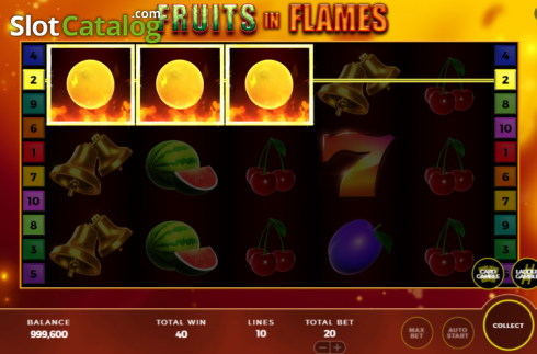 Οθόνη4. Fruits in Flames Κουλοχέρης