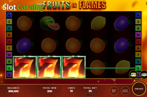 Οθόνη5. Fruits in Flames Κουλοχέρης