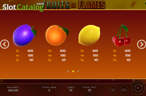 Οθόνη7. Fruits in Flames Κουλοχέρης