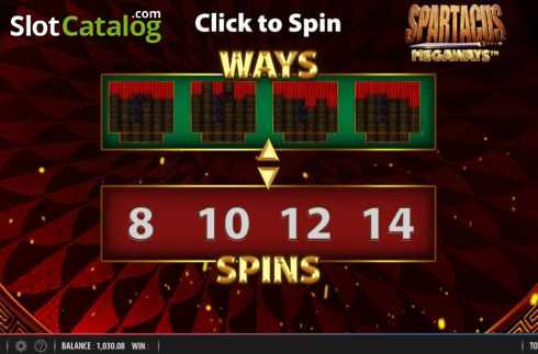 Οθόνη5. Spartacus Megaways Κουλοχέρης